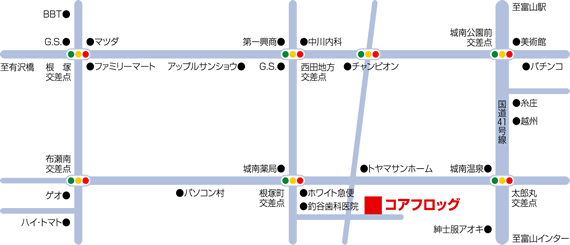 株式会社コアフロッグ周辺地図
